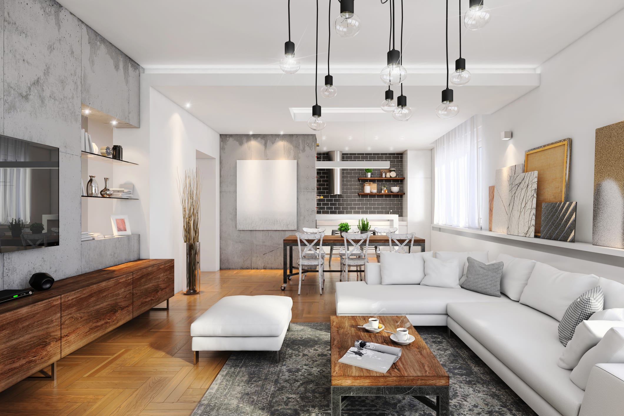 Renovação e remodelação da sua sala de estar e jantar – custos, idéias de design, layout de plano aberto e tecnologia