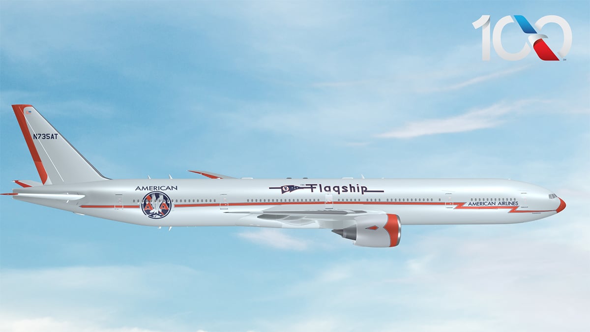 American Airlines Retro Jet marca 100 anos de voo em grande estilo