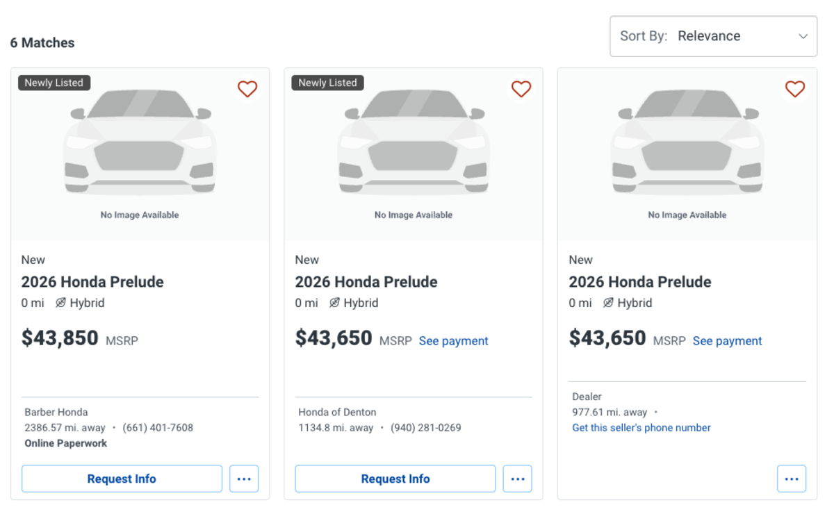 Honda Prelude com preço perigosamente próximo do Civic Type R