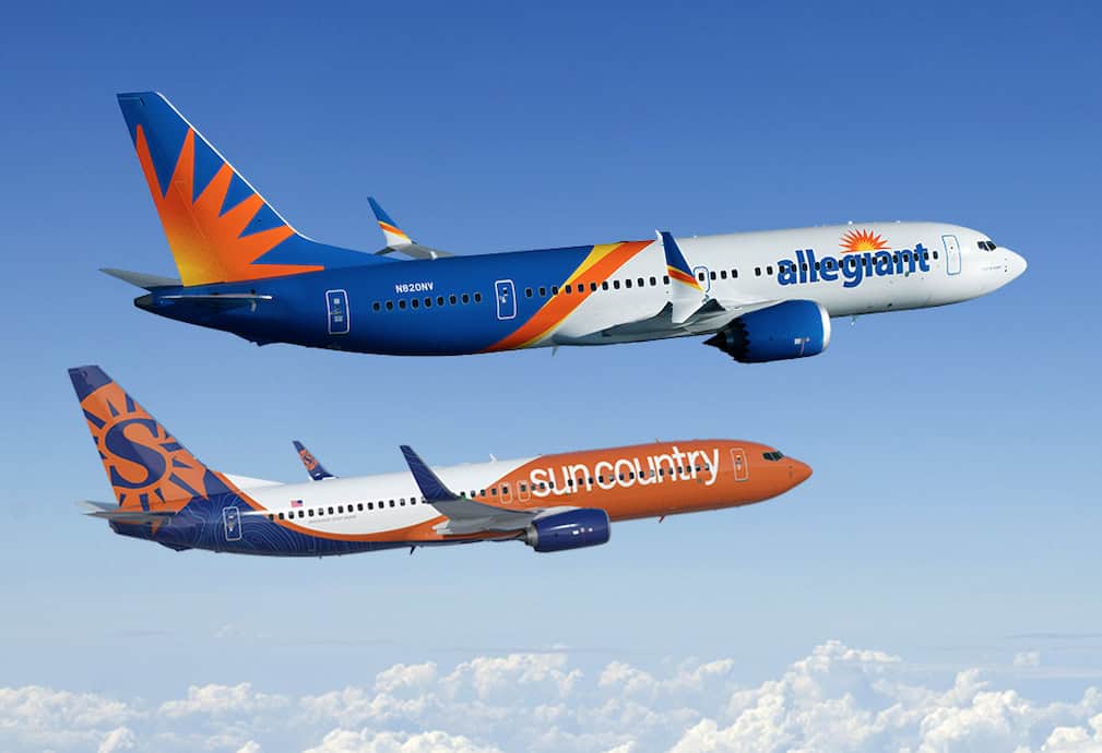 Allegiant e Sun Country anunciam fusão em grande mudança de companhia aérea de lazer