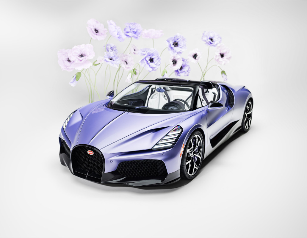 Bugatti W16 Mistral ‘Caroline’ é uma obra-prima de lavanda de US$ 5 milhões