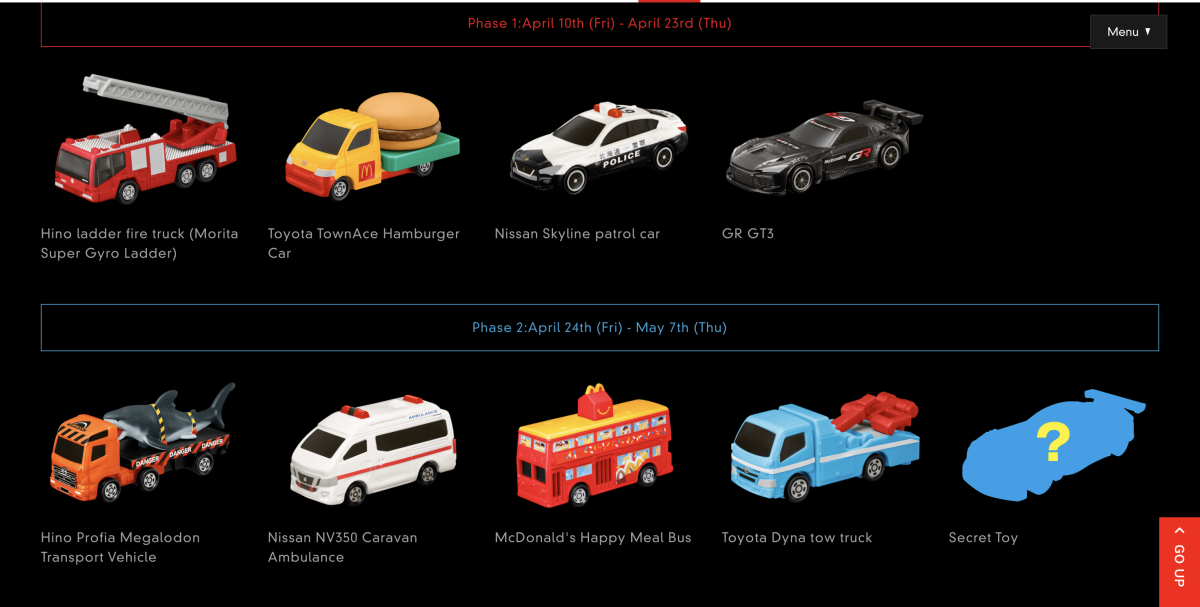 Os carros mais emocionantes da Toyota vão para o McLanche Feliz do McDonald’s