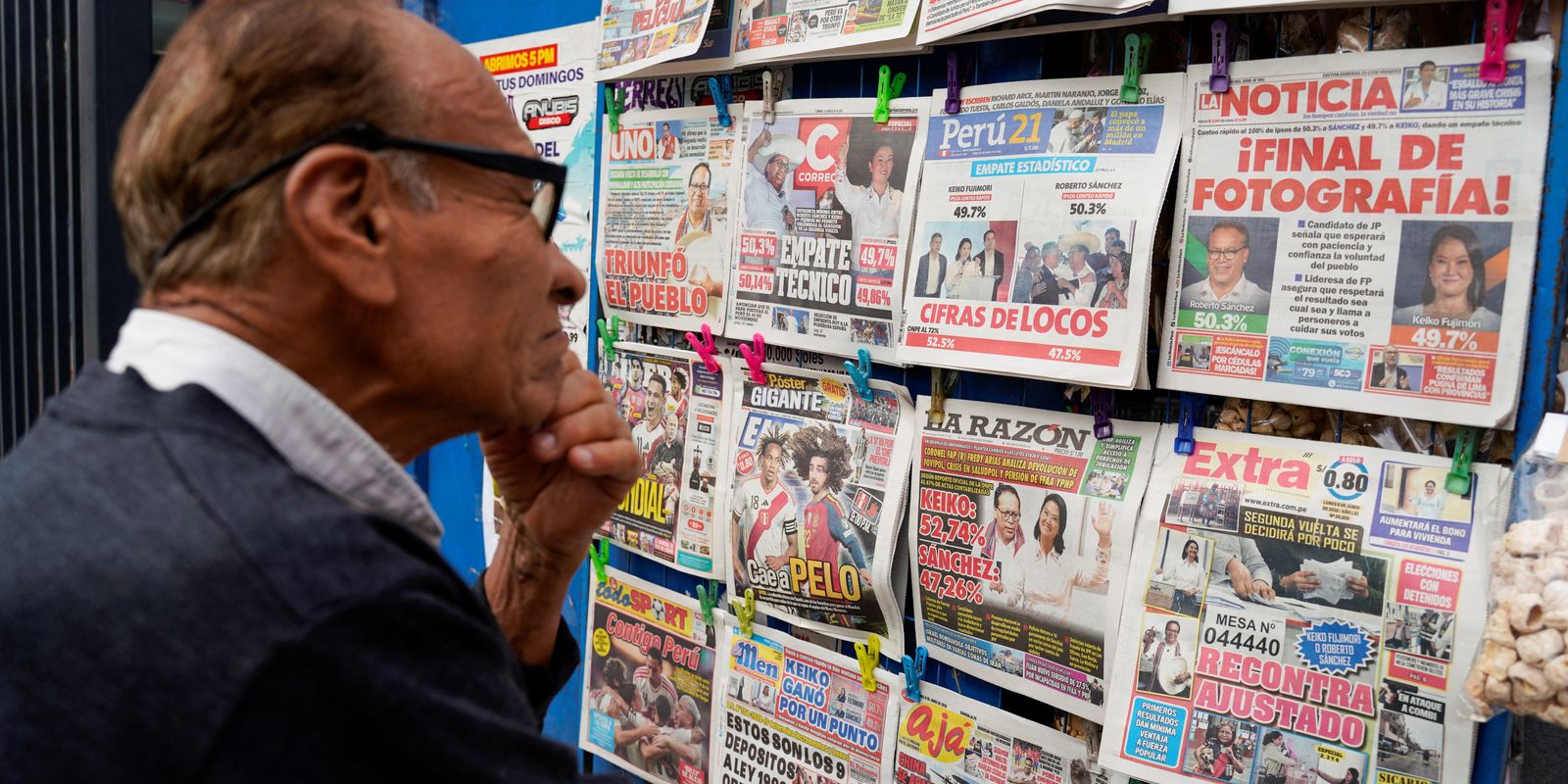 Eleição no Peru: Sanchéz a frente de Fujimori por apenas 19 mil votos